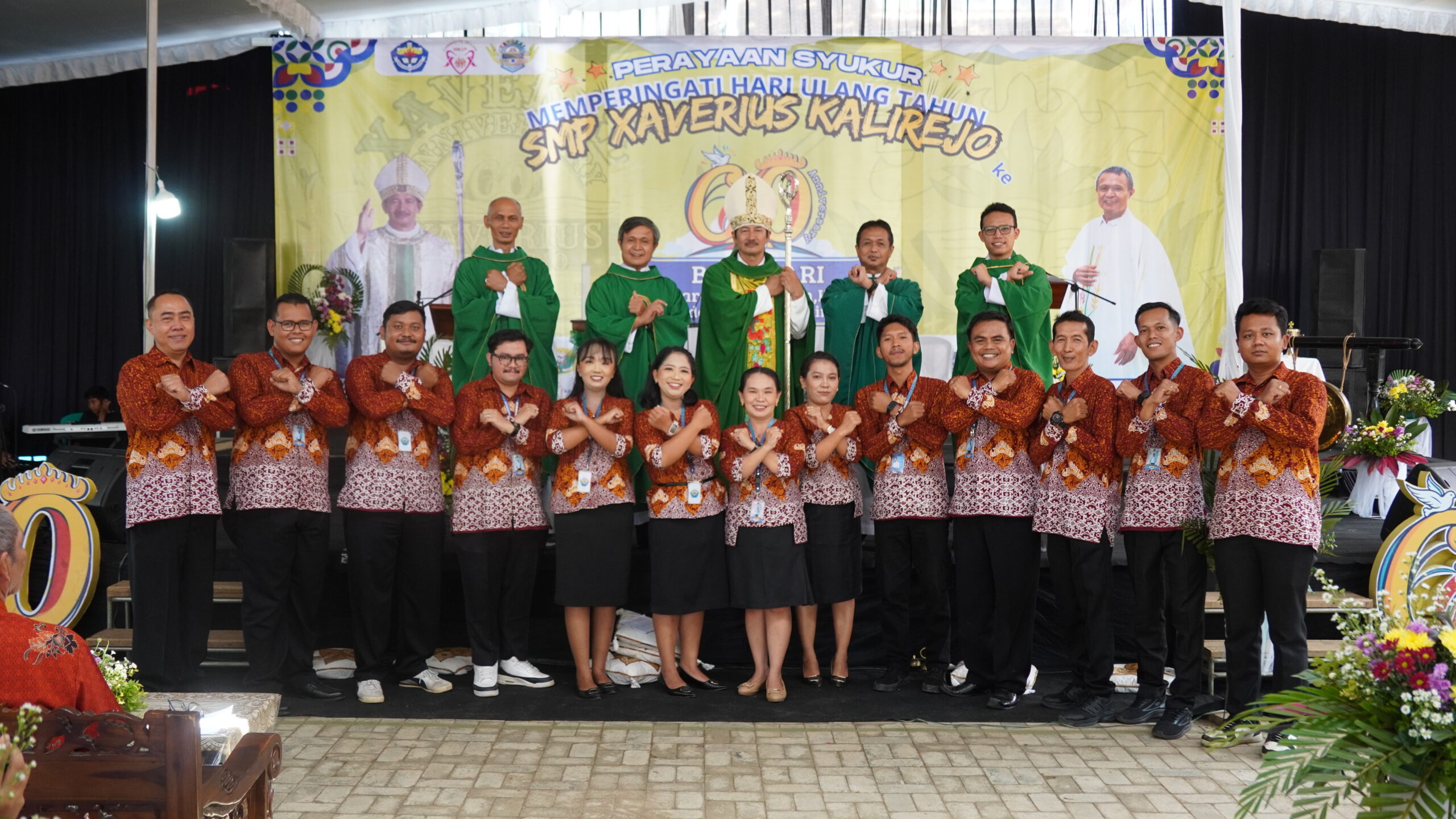 MISA SYUKUR DAN PERAYAAN PUNCAK HUT 60 SMP XAVERIUS KALIREJO